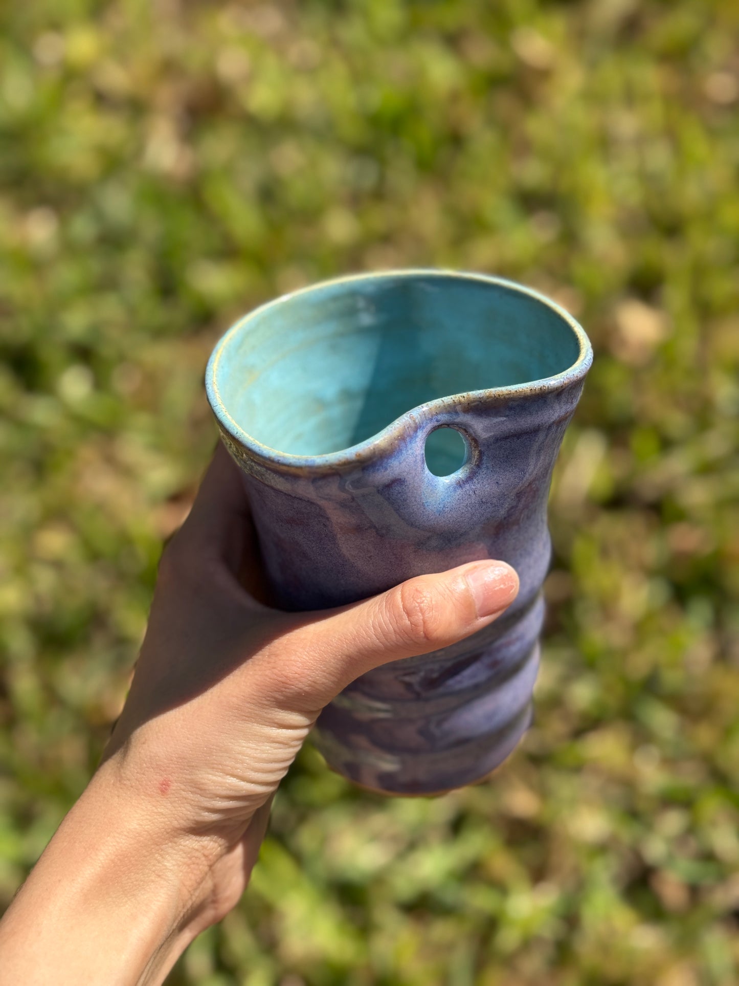 Amethyst straw mug