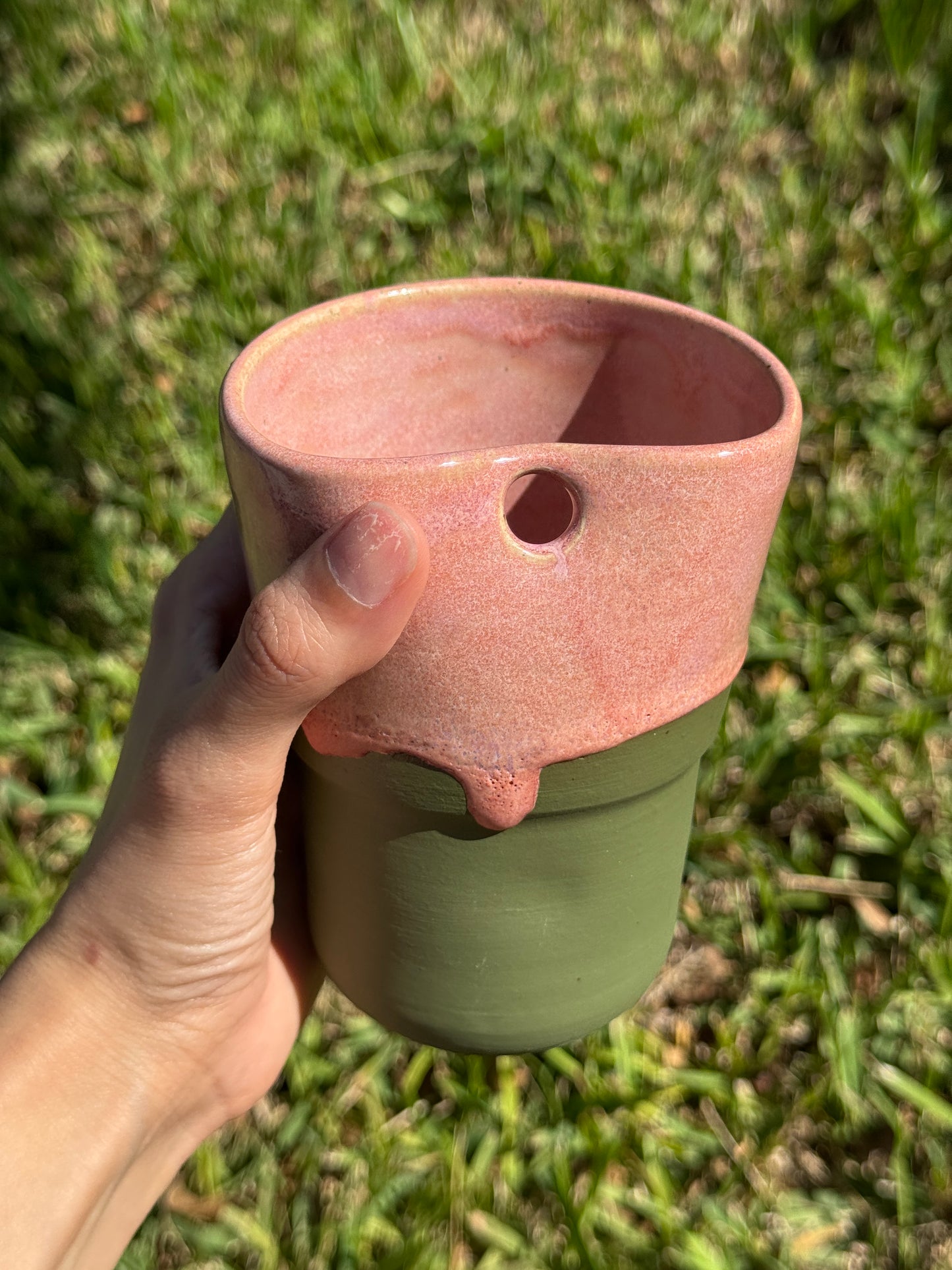 Strawberry Matcha Straw Mug