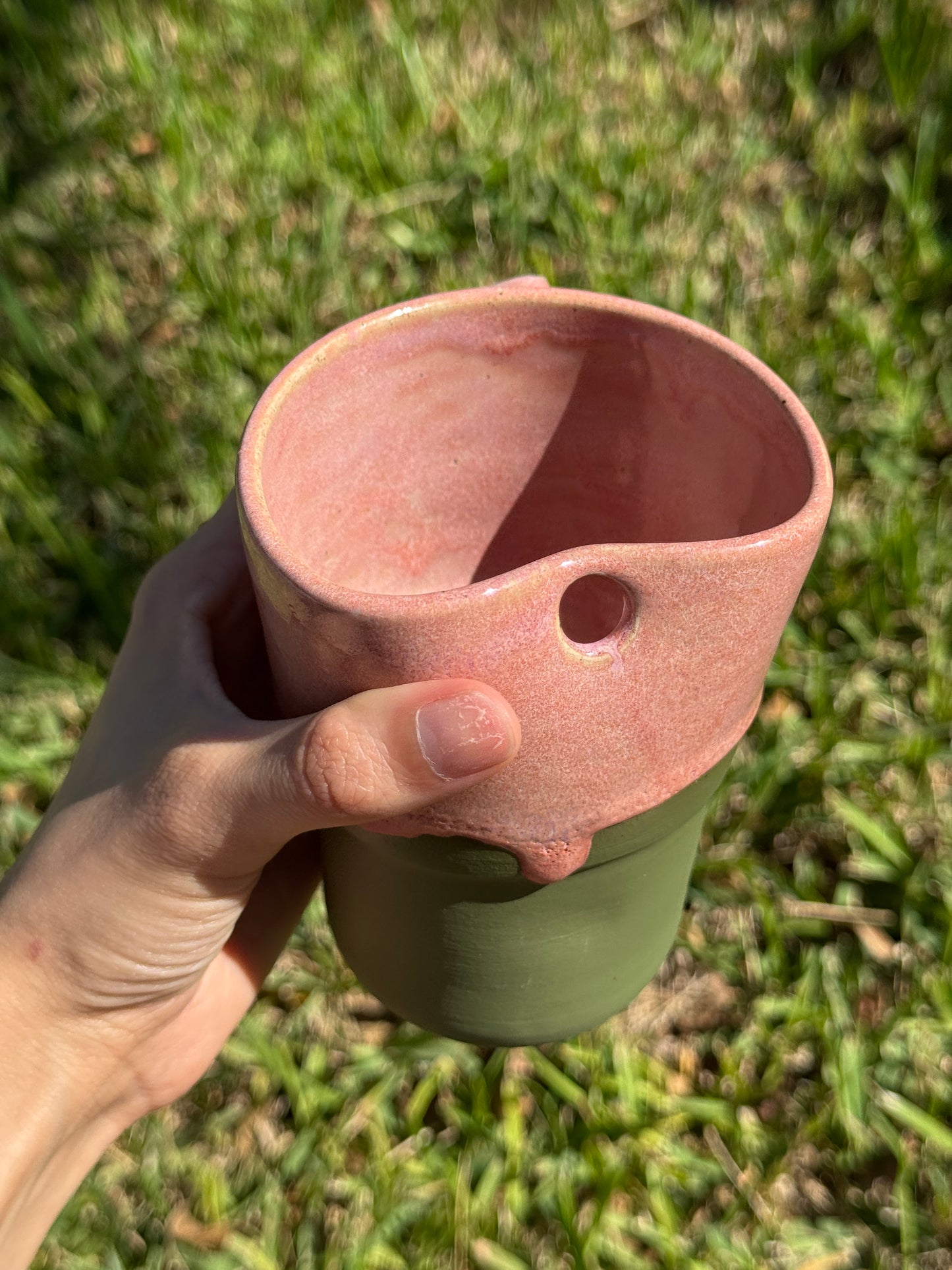 Strawberry Matcha Straw Mug
