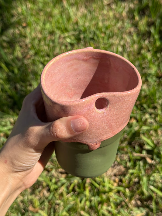 Strawberry Matcha Straw Mug