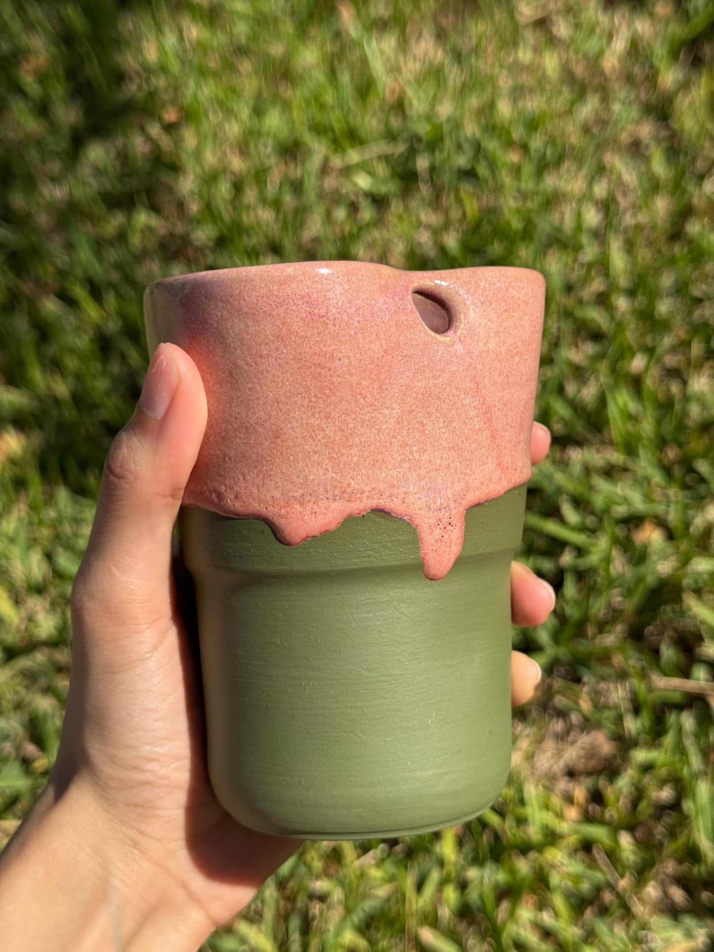 Strawberry Matcha Straw Mug