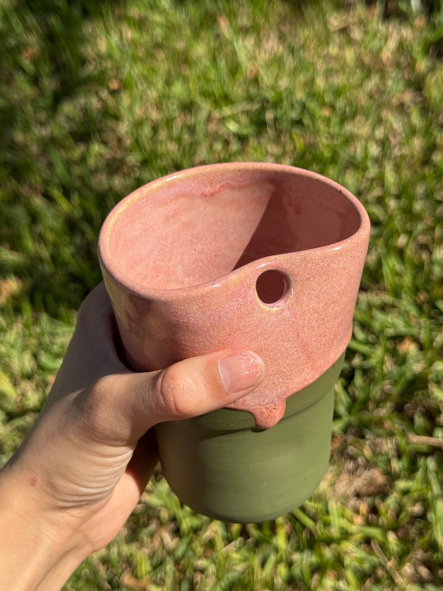 Strawberry Matcha Straw Mug